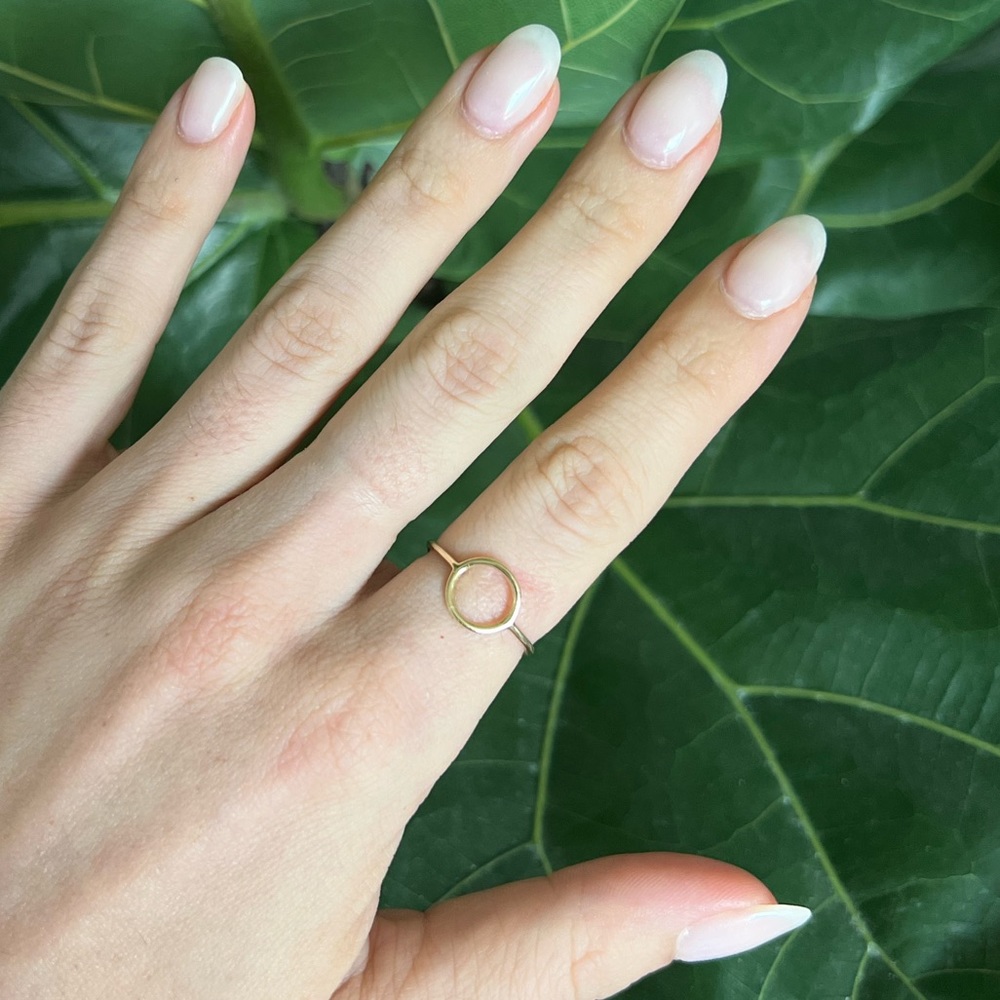 Mejuri 14k Solid Gold circle ring